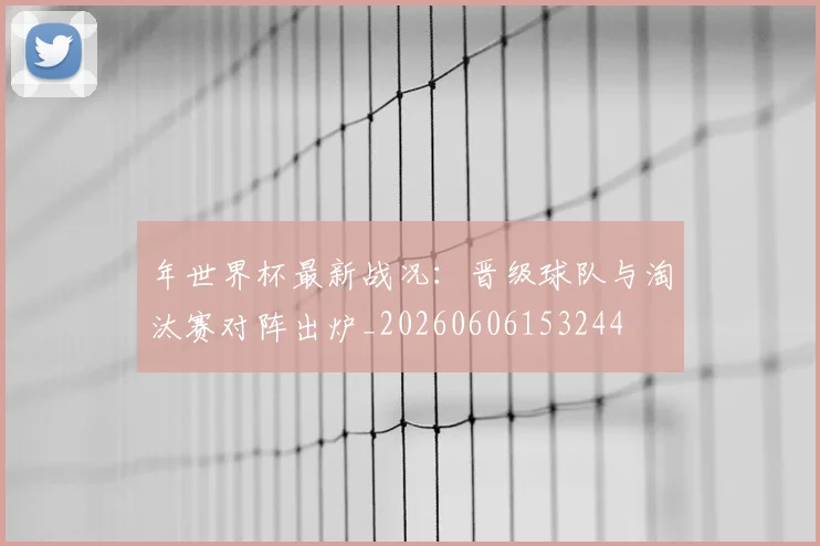 年世界杯最新战况:晋级球队与淘汰赛对阵出炉_20260606153244